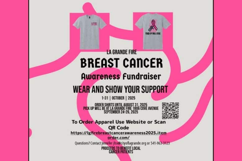 La Grande Fire Department is raising money for Breast Cancer Awareness Month
