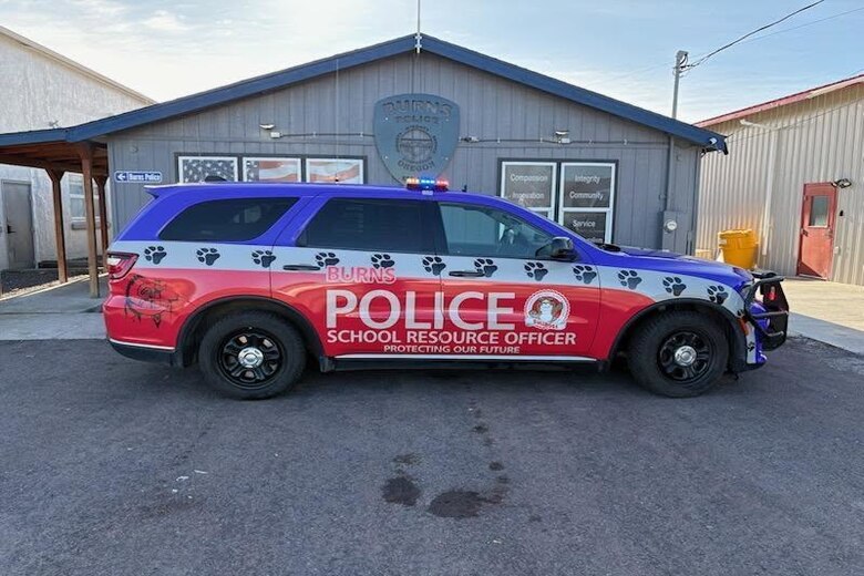 Burns Police Department School Resource Officer's car received a make over